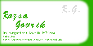 rozsa govrik business card